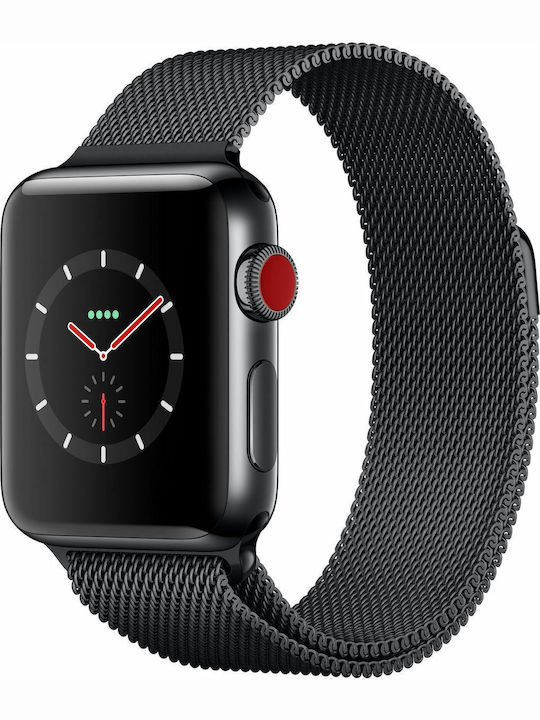 Apple Watch Series 3 Cellular Steel 38mm Black Milanese Skroutz.gr