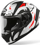 Airoh Valor Nexy White/Black/Red Motorradhelm Volles Gesicht ECE 22.05 1400gr AIR000KRA162