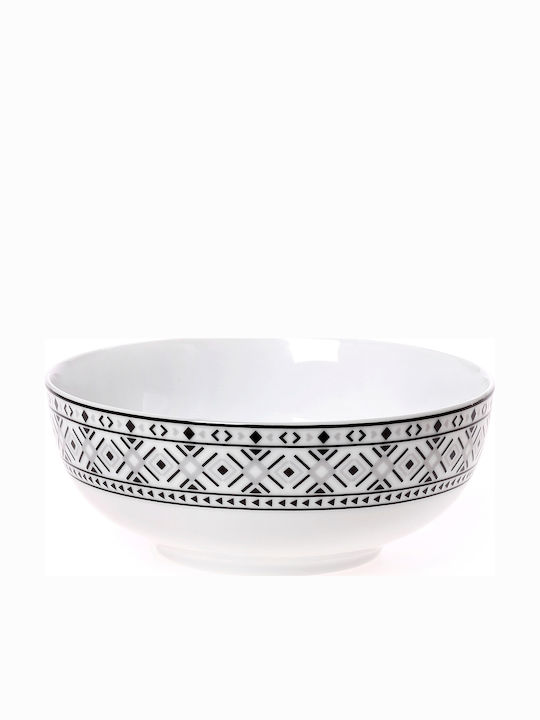 Cryspo Trio Nostro Cereal Serving Bowl Round made of Porcelain White with Diameter 16cm