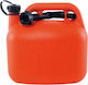 Dimartino Fuel Plastic Can with Extension Tube 5lt Orange