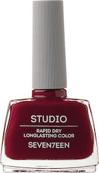 Seventeen Studio Rapid Dry Lasting Color Glanz Nagellack Schnelltrocknend Burgundisch 117 12ml