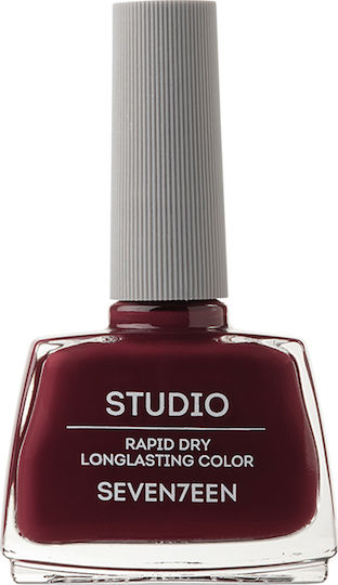 Seventeen Studio Rapid Dry Lasting Color Gloss Βερνίκι Νυχιών Quick Dry Μπορντό 119 12ml