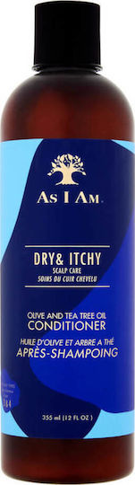 As I Am Olive & Tea Tree Oil Conditioner Ενυδάτωσης για Ξηρά Μαλλιά 355ml