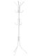Homeplus Metallic Coat Rack White With Tripod Base 38x38x176cm