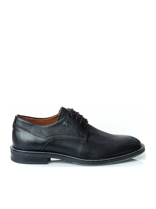 Damiani 353 Men's Leather Casual Shoes Black