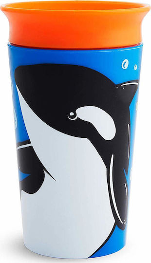 Munchkin Miracle 360° Wildlove Sippy Cup Plastic Blue Blue Whale 266ml For 12m+