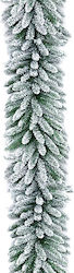 JK Home Decoration Weihnachtliche Girlande Plastik 240cm Weiß 270x30cm 1Stück Verschneit