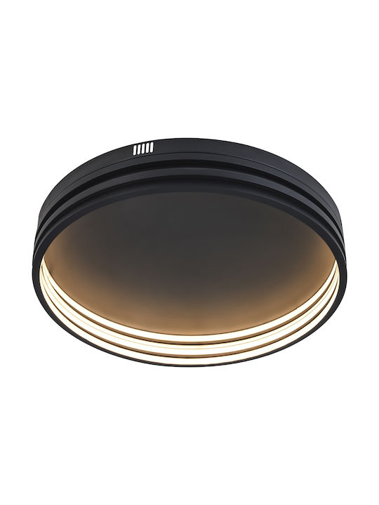 Lucido Modern Metallic Ceiling Mount Light with Integrated LED in Black color
