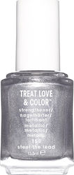 Essie Treat Love & Color Θεραπεία με Χρώμα με Πινέλο Steel The Lead Metallic 13.5ml