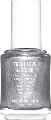 Essie Treat Love & Color Tratament cu Culoare cu Pensulă Steel The Lead Metallic 13.5ml