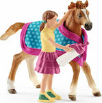 Schleich-S Miniature Toy Foal with Blanket 16.5cm.