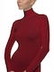 Helios Women's Long Sleeve Turtleneck T-Shirt Burgundy