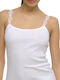 Women's T-Shirt with Spaghetti Strap White