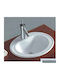 Gloria Karen Ένθετος Νιπτήρας Πορσελάνης 56.5x48.5x20cm Λευκός