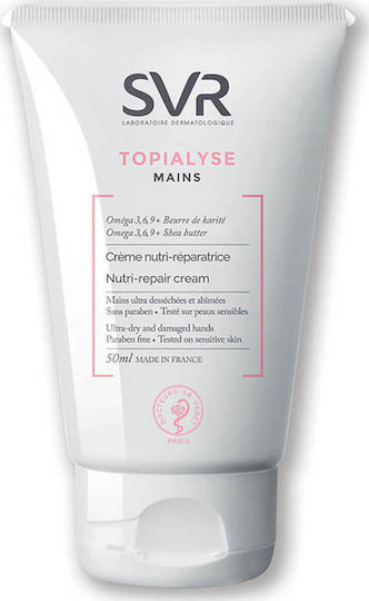 SVR Laboratoire Dermatologique Topialyse Ενυδατική & Αναπλαστική Κρέμα για Σκασμένα Χέρια 50ml