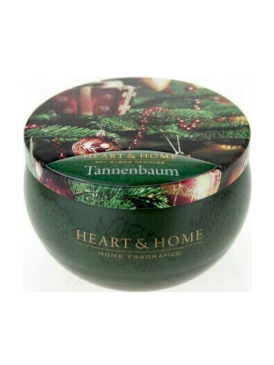 Heart & Home Christmas Metallic Green Candle