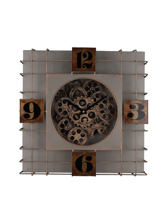 Artekko Wall Clock Metallic Bronze 49x10cm