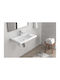 Karag Delft Wall Mounted Wall-mounted Sink Porcelain 70x44x15cm White