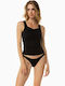 Women's Sleeveless Cotton T-Shirt Black 2Pack