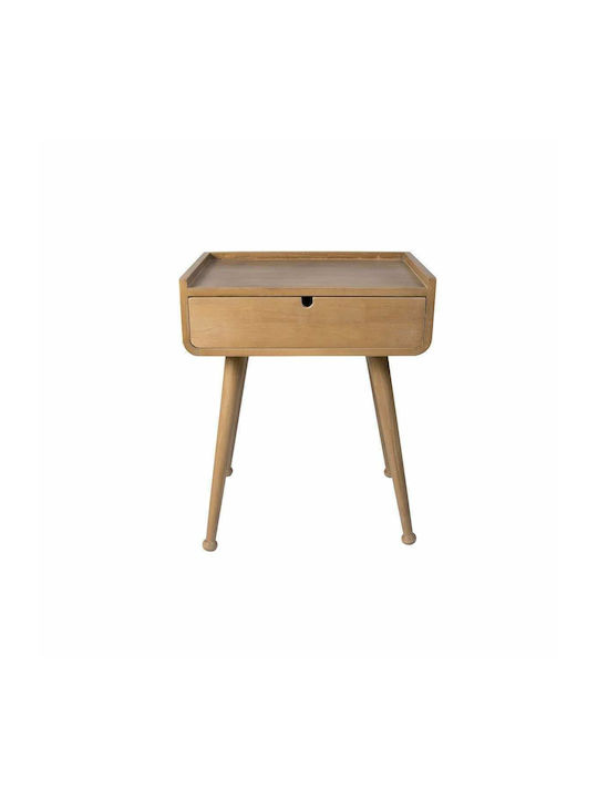 Bedside Table of Solid Wood 57x40x70cm