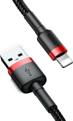 Baseus Cafule IP Edition Плетена USB-A към Lightning кабел Червен 3м (CALKLF-R91)