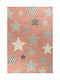 Tzikas Carpets 21895-55 Παιδικό Χαλί Αστέρια Ροζ 133x190cm Πάχους 13mm