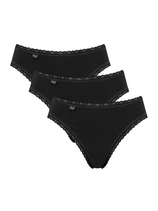 Sloggi 24/7 Tai Slip 3Pack with Lace Black