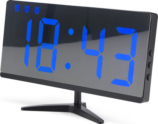 Tradesor Tischuhr Digital Mit Wecker Blau 466158