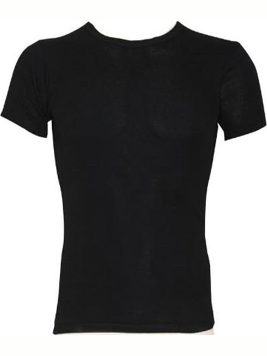 Minerva Men's Undershirt Short-sleeved in Black...