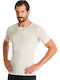 Minerva 90-10303 Men's Short Sleeve Undershirt Beige