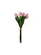 Buchet din Flori Artificiale Laleaua Pink 14cm Artekko