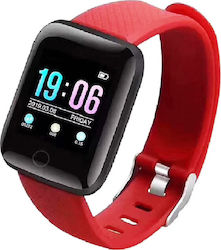 116 Plus Smartwatch με Παλμογράφο (Κόκκινο)