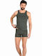 Minerva 90-12076 Men's Undershirt Sleeveless in Gray Color 90-12076-075