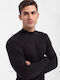 Men's Undershirt Long-sleeved in Black Color