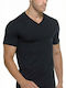 Men's Undershirt Short-sleeved in Black Color