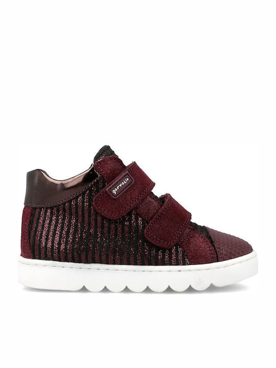 Garvalin Kids Sneakers High with Scratch Burgundy