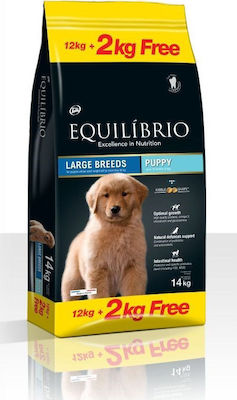 Equilibrio Puppy Large 12kg Hrană Uscată pentru Cățeluși de Rase Mari cu Pui