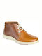 Clarks Milloy Top Men's Leather Boots with Zipper Tabac Brown