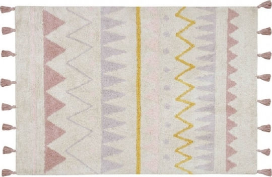 Lorena Canals Azteca Handmade Kids Rug Cotton Natural Vintage Nude 120x160cm