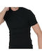 Sporty Sh03 Men's Undershirts Short-sleeved in Black Color 2Pack