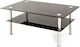 Rectangular Coffee Table Moch Glass Black L110xW60xH43cm