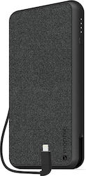 Mophie Powerstation Plus XL Fabric 10000mAh Μαύρο