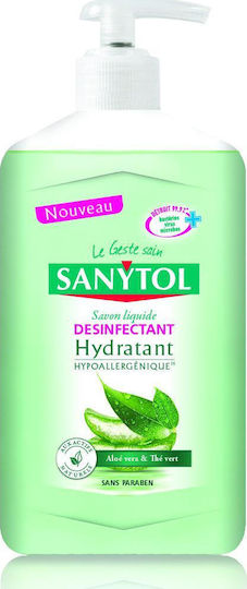 Sanytol Green Tea & Aloe Vera Κρεμοσάπουνο με Αντλία Πράσινο Τσάι 250ml