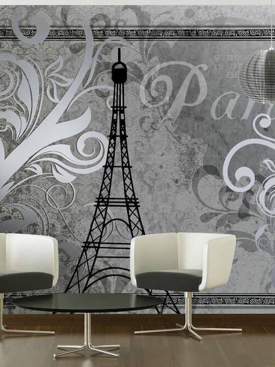 Fototapet de Perete Vintage Paris Silver 150x105 Tesatura Gri