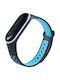 Λουράκι Σιλικόνης με Pin Μαύρο-Μπλε (Mi Band 3/Mi Smart Band 4)