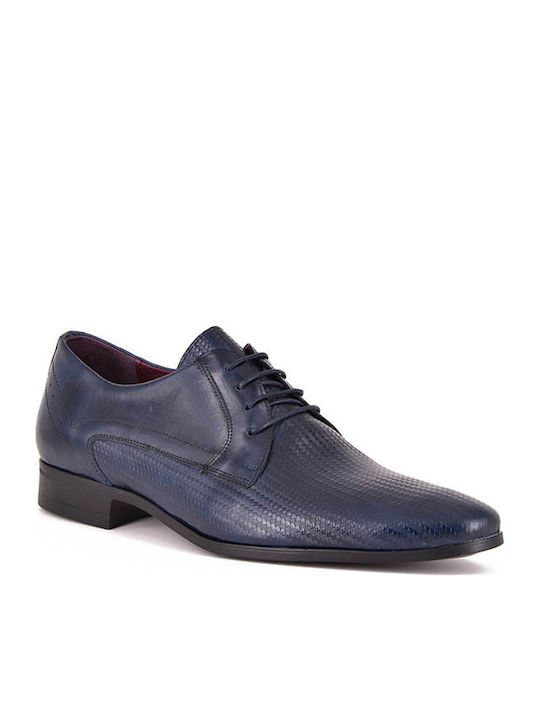 Damiani Men's Leather Dress Shoes Blue