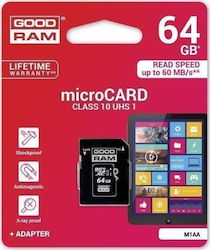 GoodRAM M1AA microSDXC 64GB Clasa 10 U1 UHS-I cu adaptor