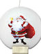 XMASfest Christmas Wood Red Candle 9.5cm