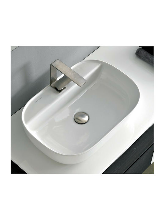 Scarabeo Glam Vessel Sink Porcelain 56x38x14cm White