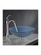 Gloria Frosted Countertop Sink Glass 42x42x14cm Blue
